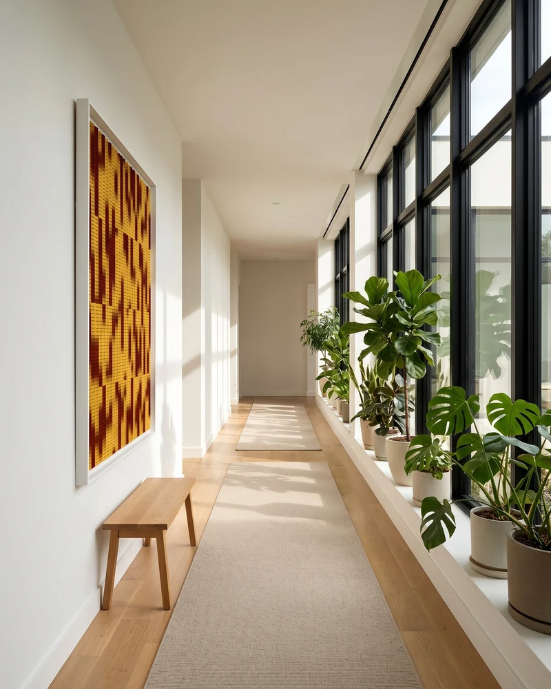 Folded Frequencies: Amber Field in a room visualization