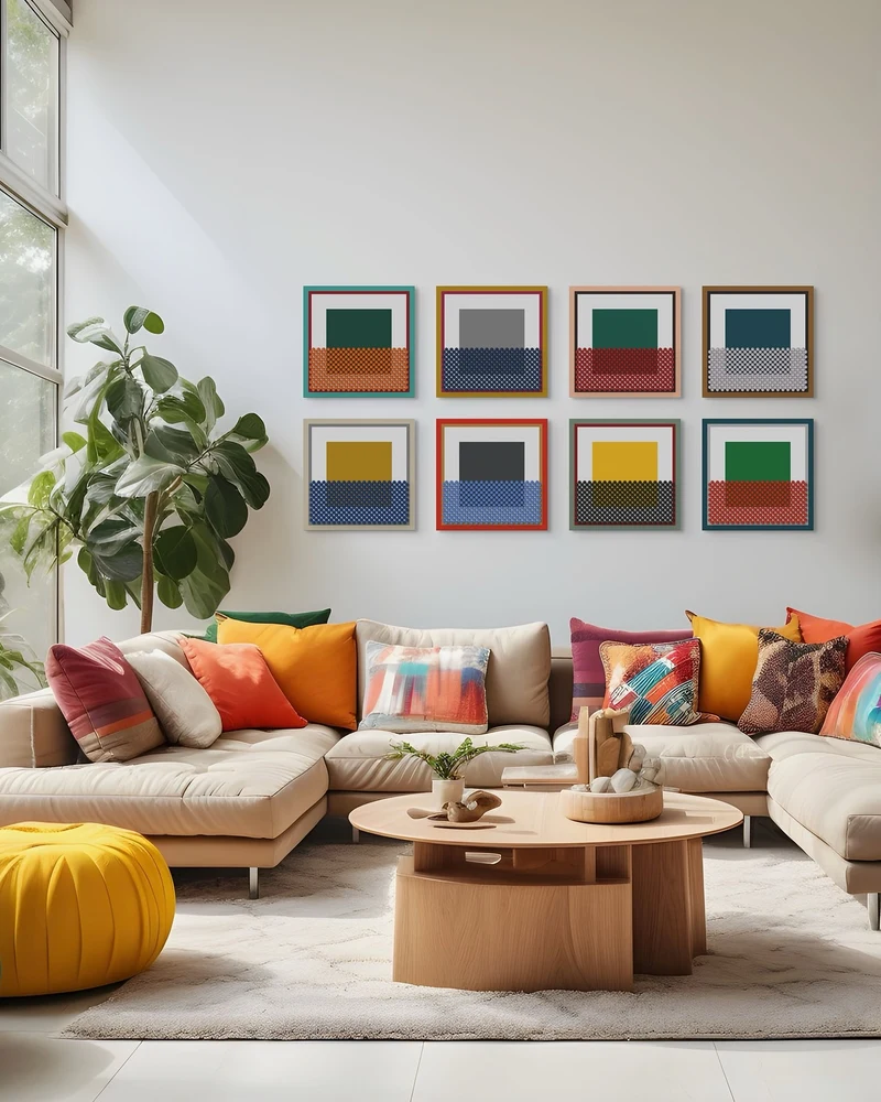 A splash of color in a room visualization